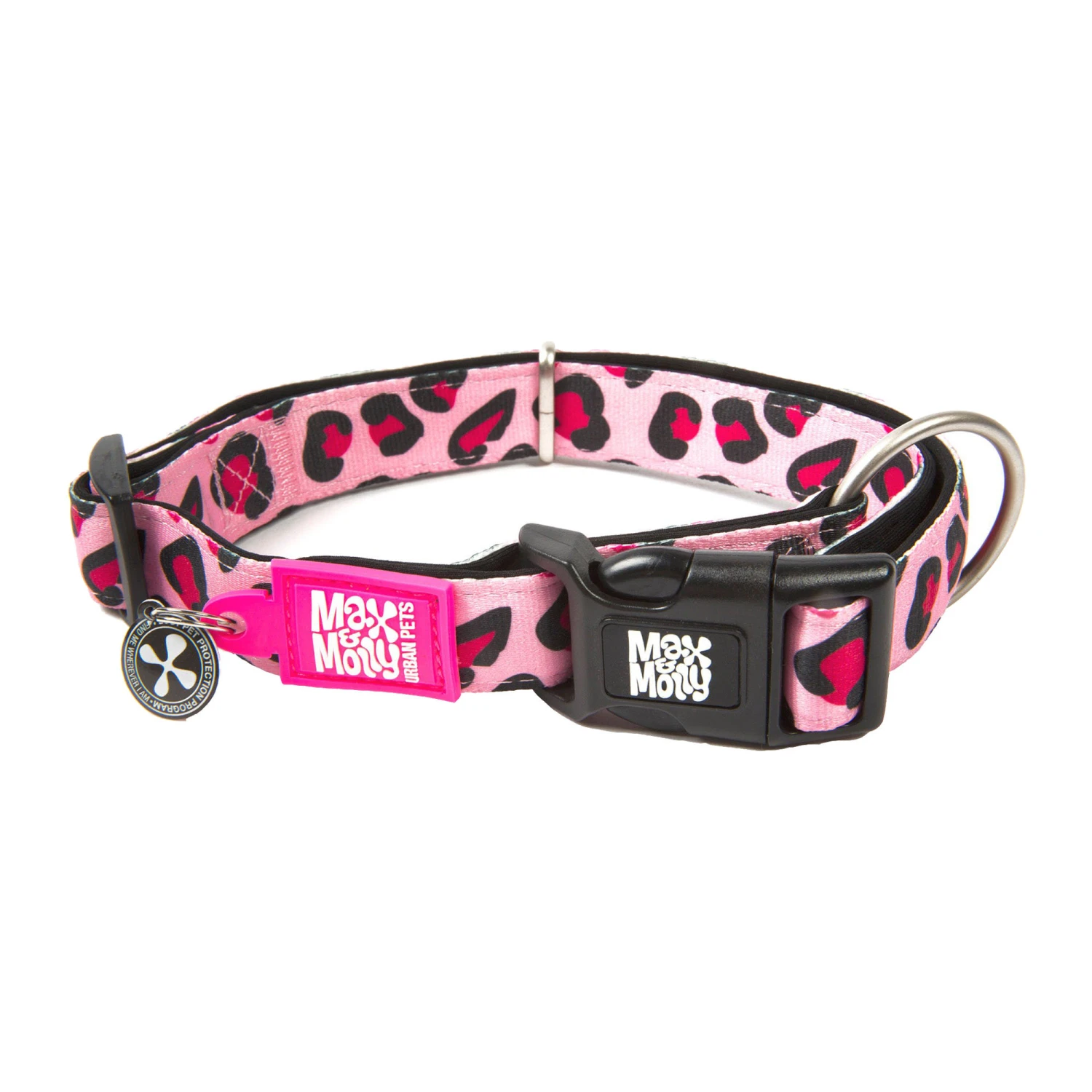 Max & Molly Smart ID Halsband - Leopard Pink 3 Max & Molly Smart ID Halsband - Leopard Pink - Afbeelding 3