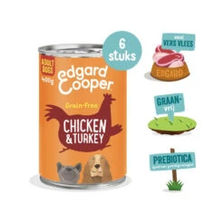 Edgard & Cooper Adult - Kip & Kalkoen - Blik -KONG Verkoopwinkel edgard cooper adult kip kalkoen blik 173254 1000 none