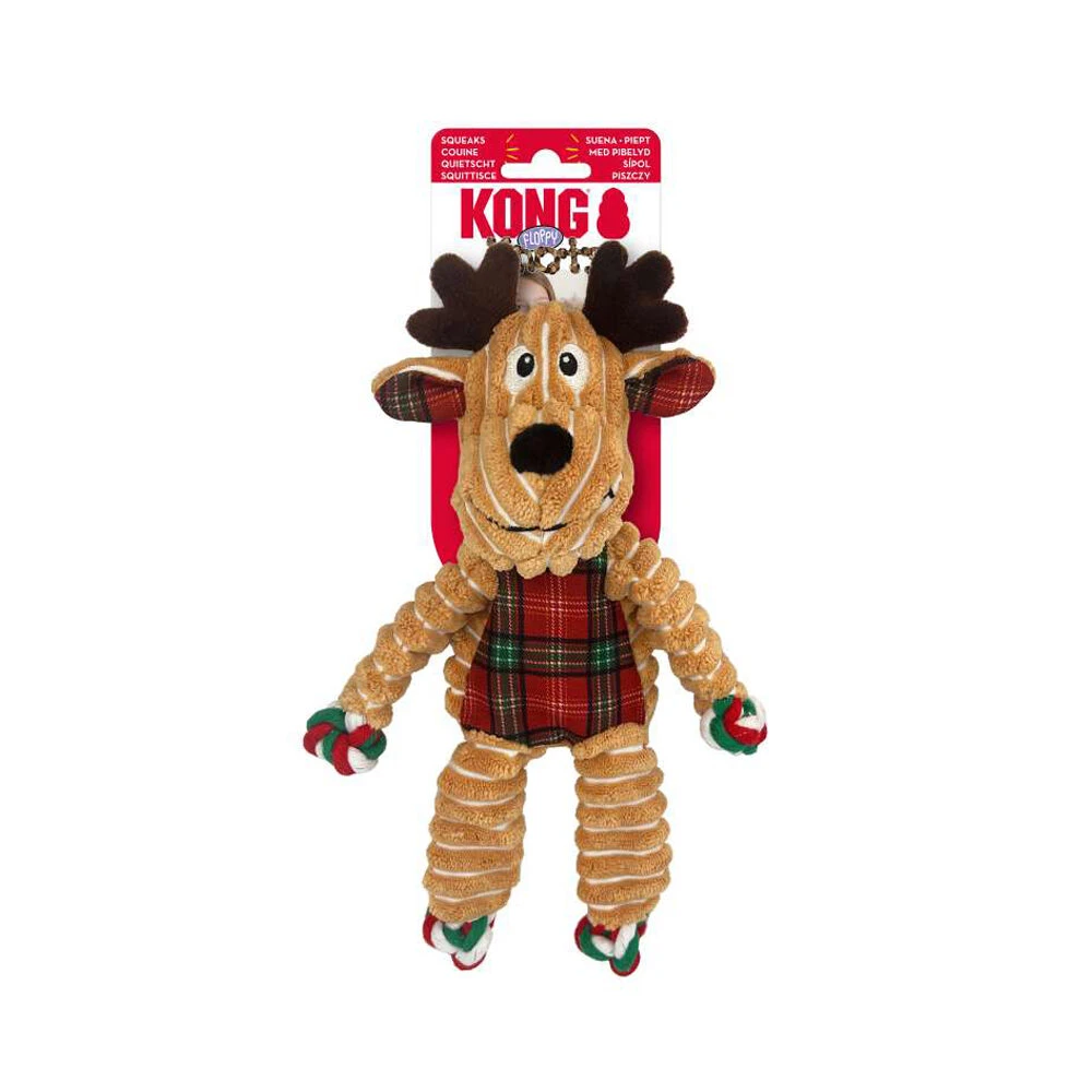 KONG Holiday Floppy Knots Rendier 2 KONG Holiday Floppy Knots Rendier - Afbeelding 2