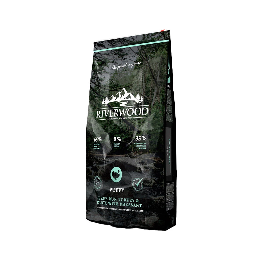 Riverwood Puppy Hondenvoer - Kalkoen & Eend Met Fazant - Afbeelding 2