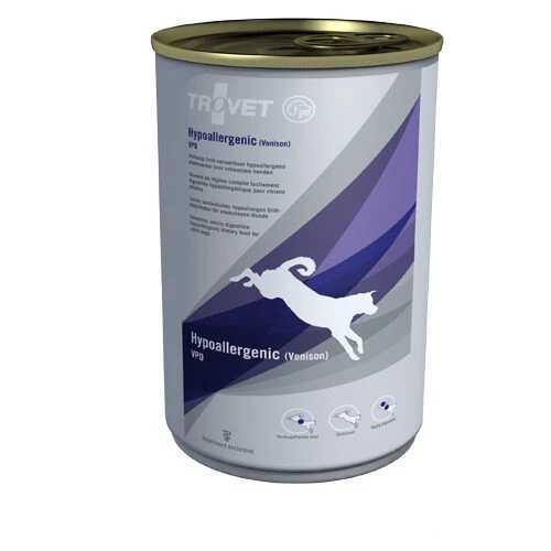 TROVET Hypoallergenic VPD (Venison) Hond - Blik 1 TROVET Hypoallergenic VPD (Venison) Hond - Blik
